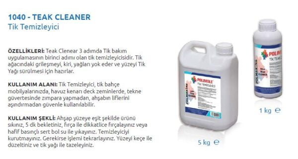 1040 - TEAK CLEANER - Görsel 2